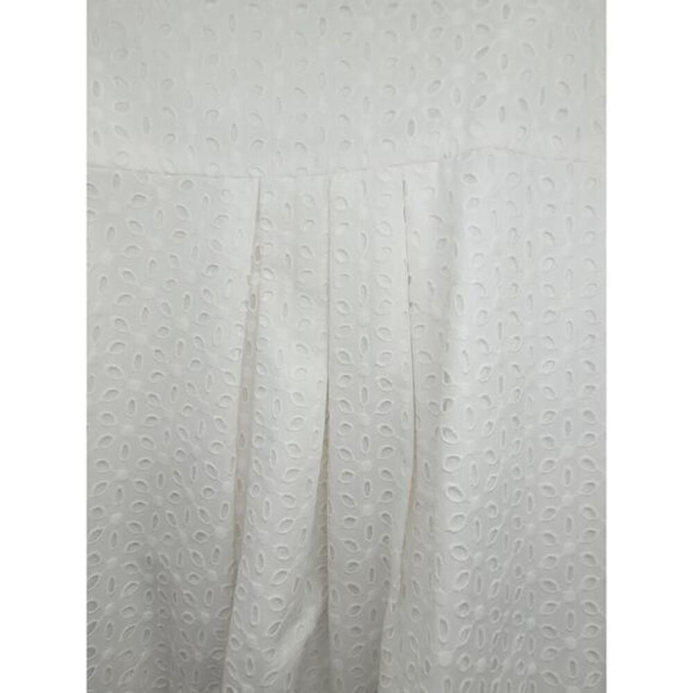 Michael Kors White Eyelet Lace Short Sleeve‎ Open Cropped Swing Jacket - Picture 8 of 14